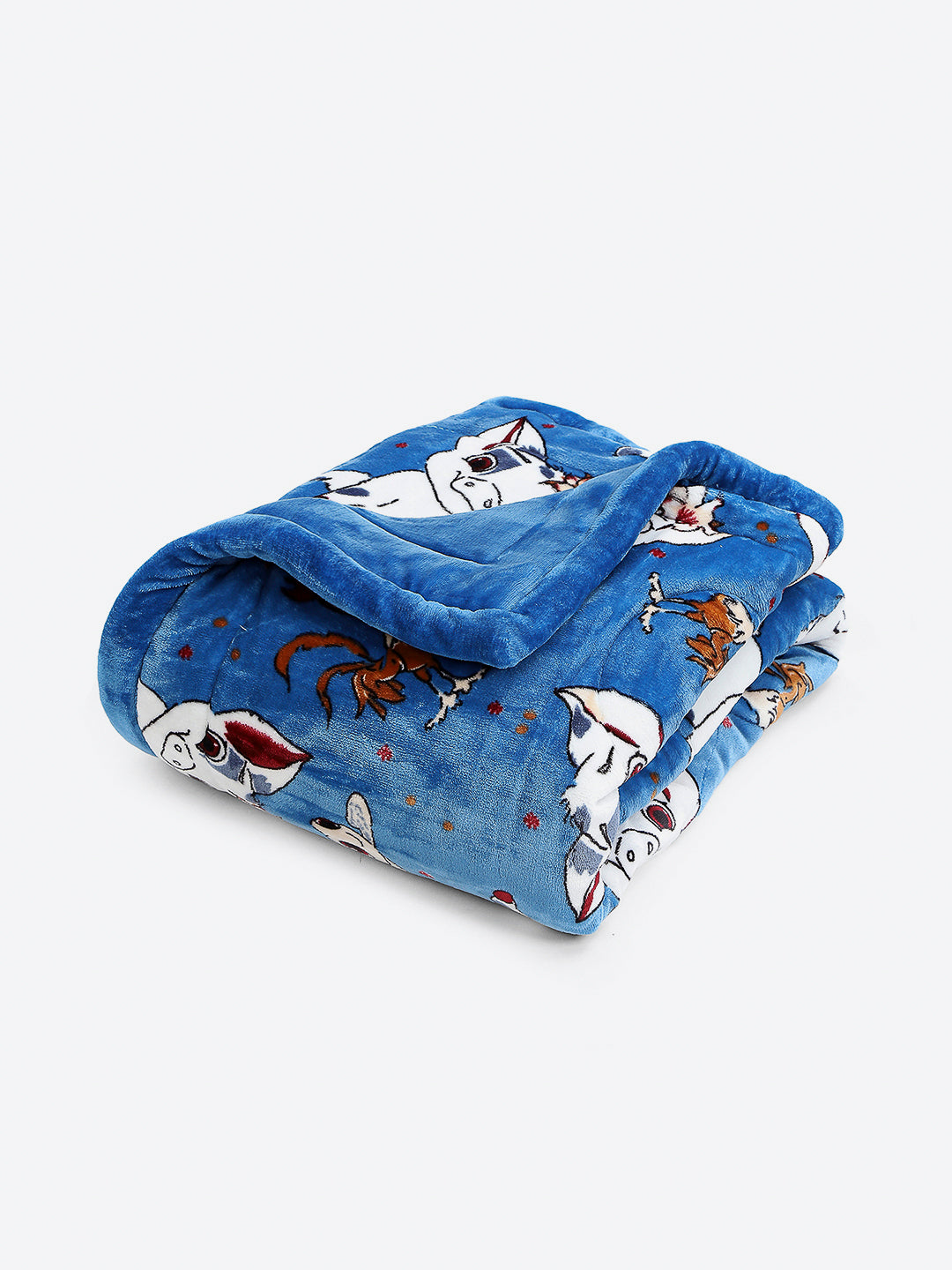 Printed Baby Blanket 3 Ply, 1609 GSM 5Pcs Set (1 Baby Comforter, 1 Bedsheet, 1 Neck Pillow & 2 Bolster)