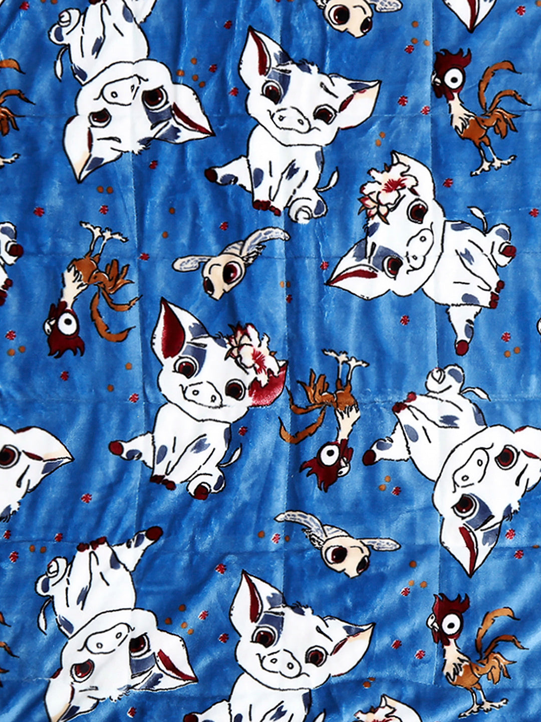 Printed Baby Blanket 3 Ply, 1609 GSM 5Pcs Set (1 Baby Comforter, 1 Bedsheet, 1 Neck Pillow & 2 Bolster)