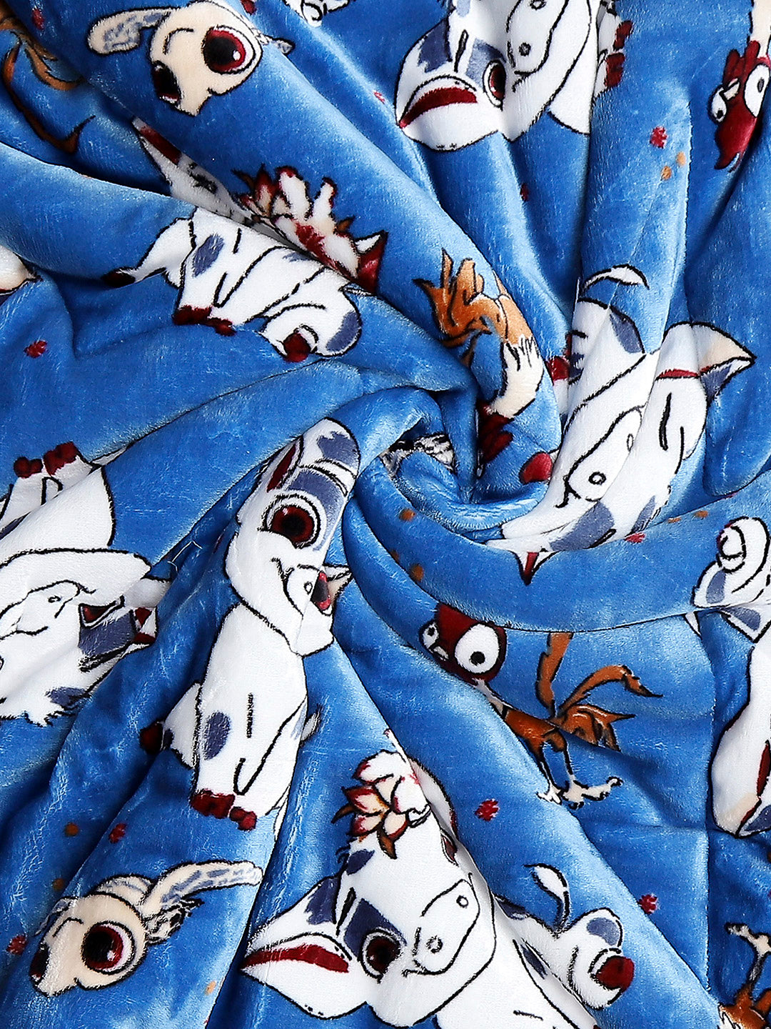 Printed Baby Blanket 3 Ply, 1609 GSM 5Pcs Set (1 Baby Comforter, 1 Bedsheet, 1 Neck Pillow & 2 Bolster)