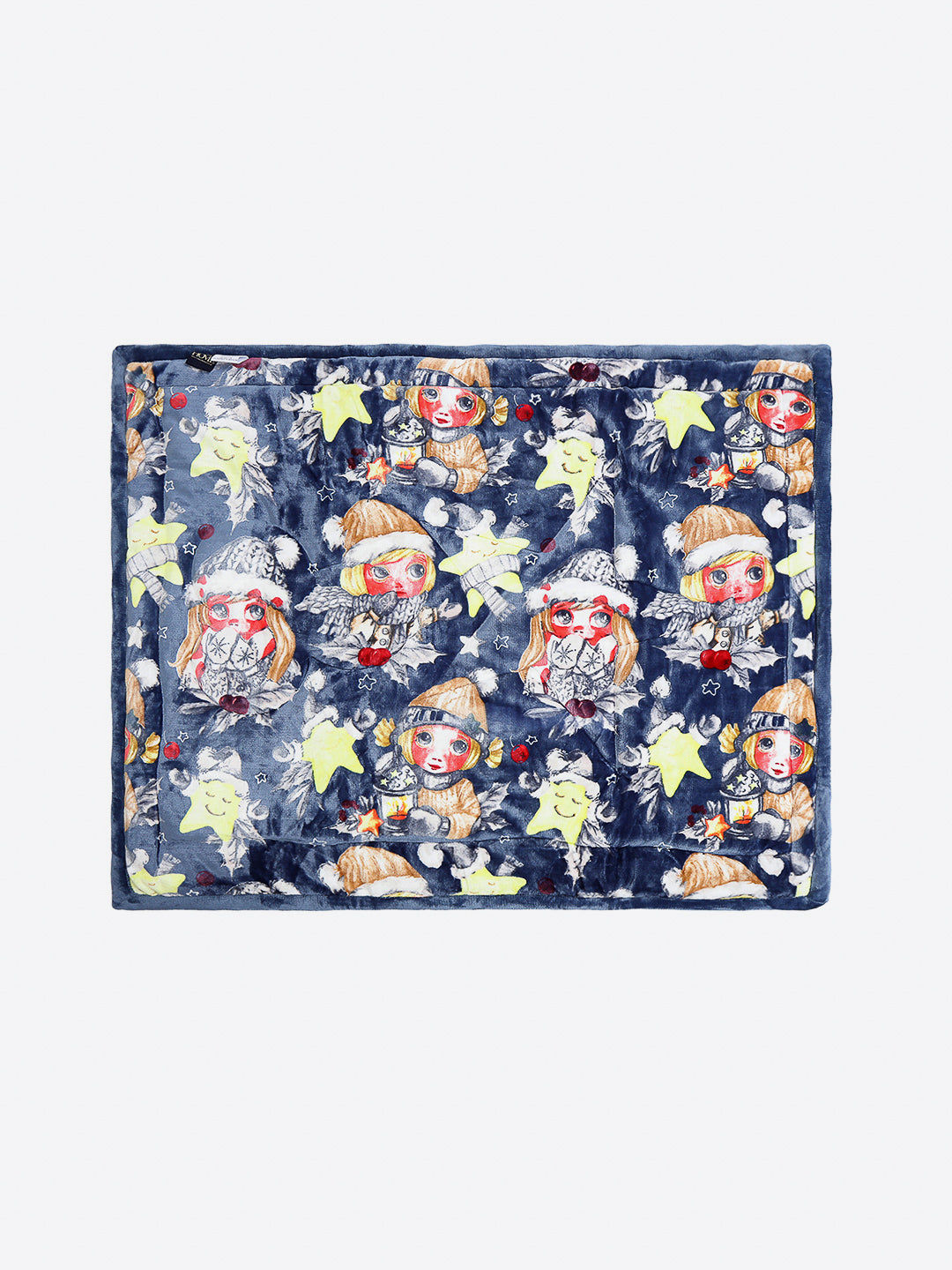 Printed Baby Blanket 3 Ply, 1609 GSM 5Pcs Set (1 Baby Comforter, 1 Bedsheet, 1 Neck Pillow & 2 Bolster)