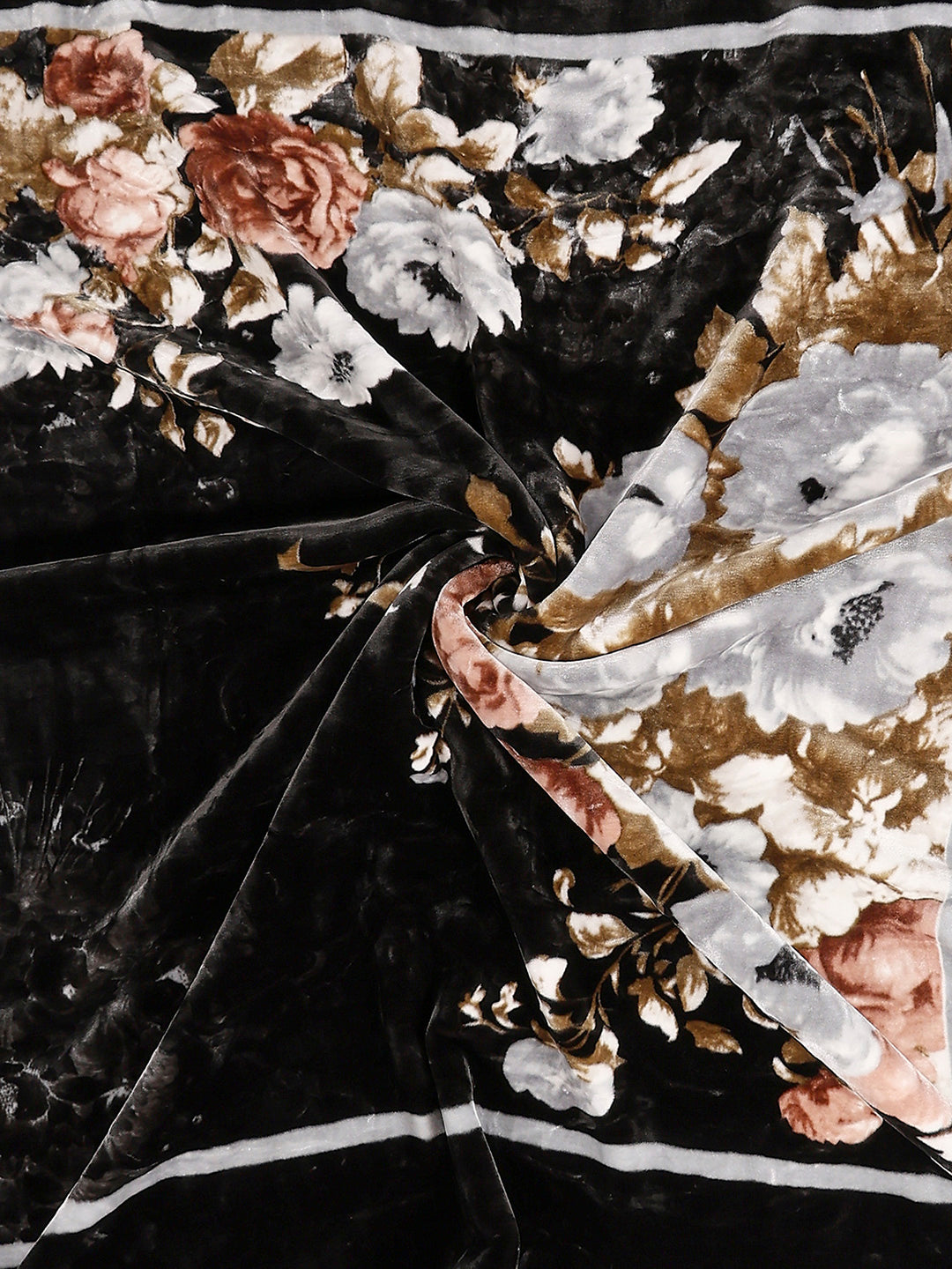 Floral Printed Double Bed 2 Ply, 947 GSM Blanket for Heavy Winter - (Bandhan) with Fragrance