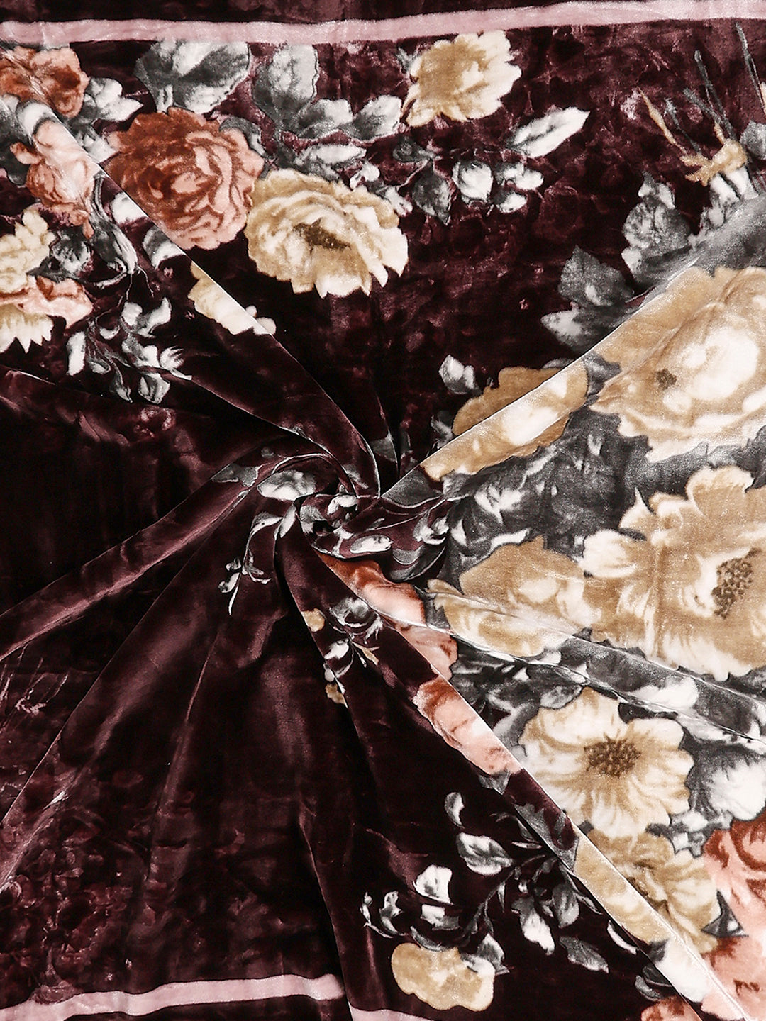 Floral Printed Double Bed 2 Ply, 947 GSM Blanket for Heavy Winter - (Bandhan) with Fragrance