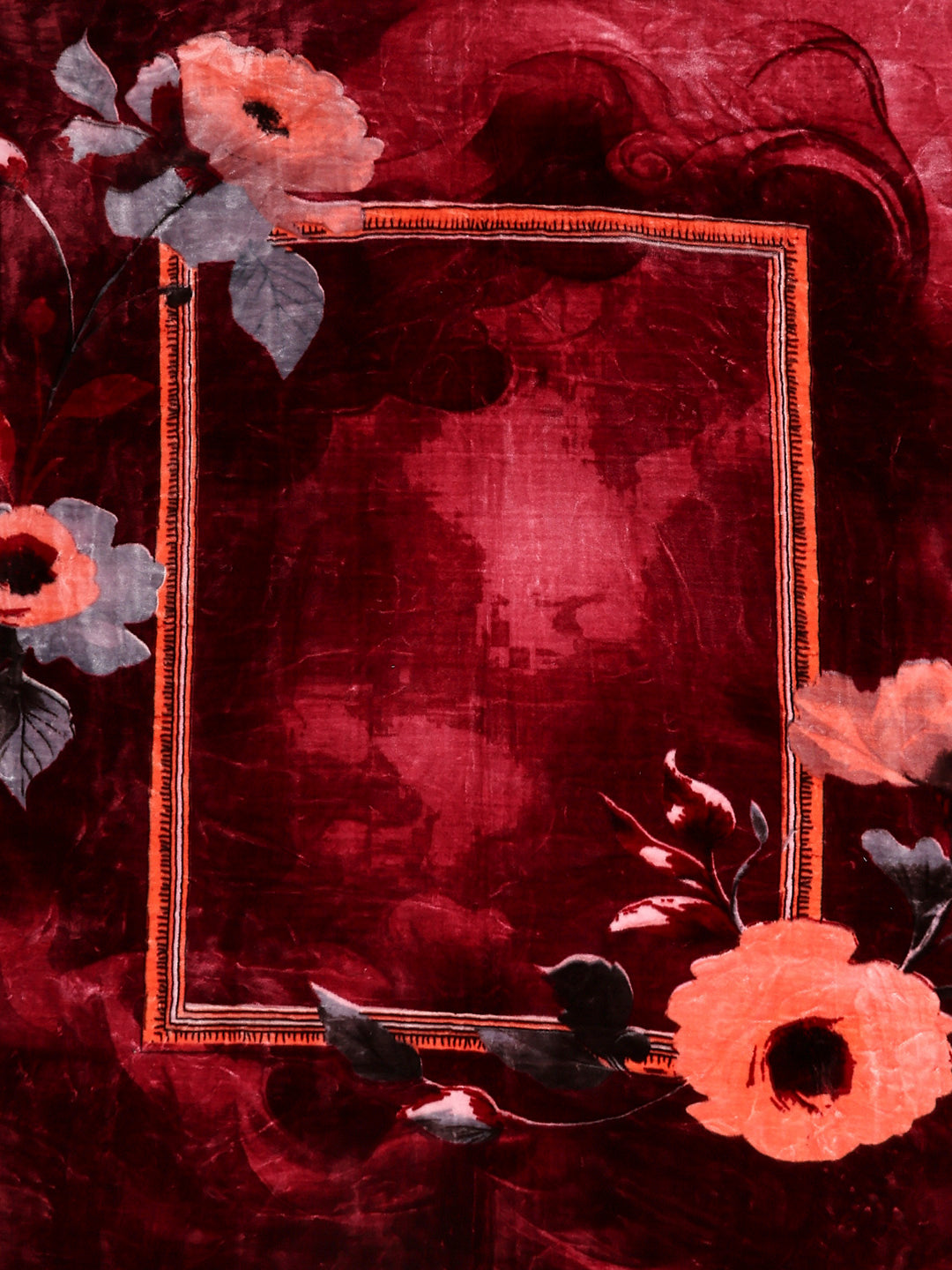 Floral Printed Double Bed 2 Ply, 947 GSM Blanket for Heavy Winter - (Bandhan) with Fragrance