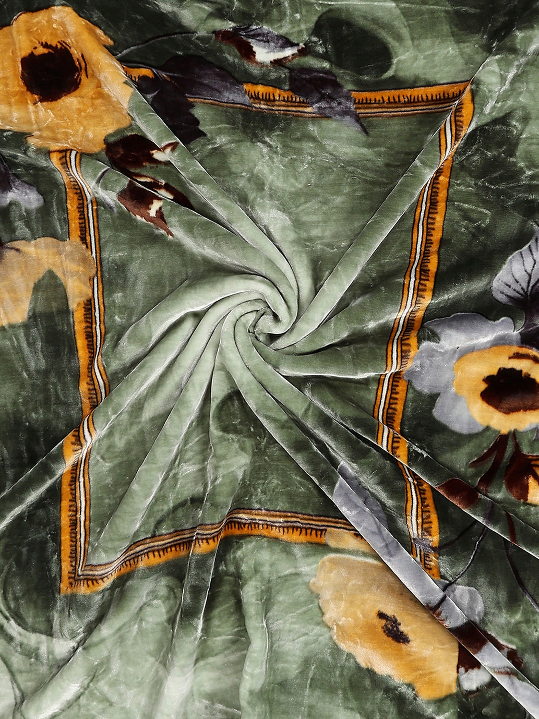 Floral Printed Double Bed 2 Ply, 947 GSM Blanket for Heavy Winter - (Bandhan) with Fragrance