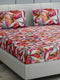 349 GSM Polyester King Bed 1 Bedsheet with 2 Pillow Cover (Carnival)