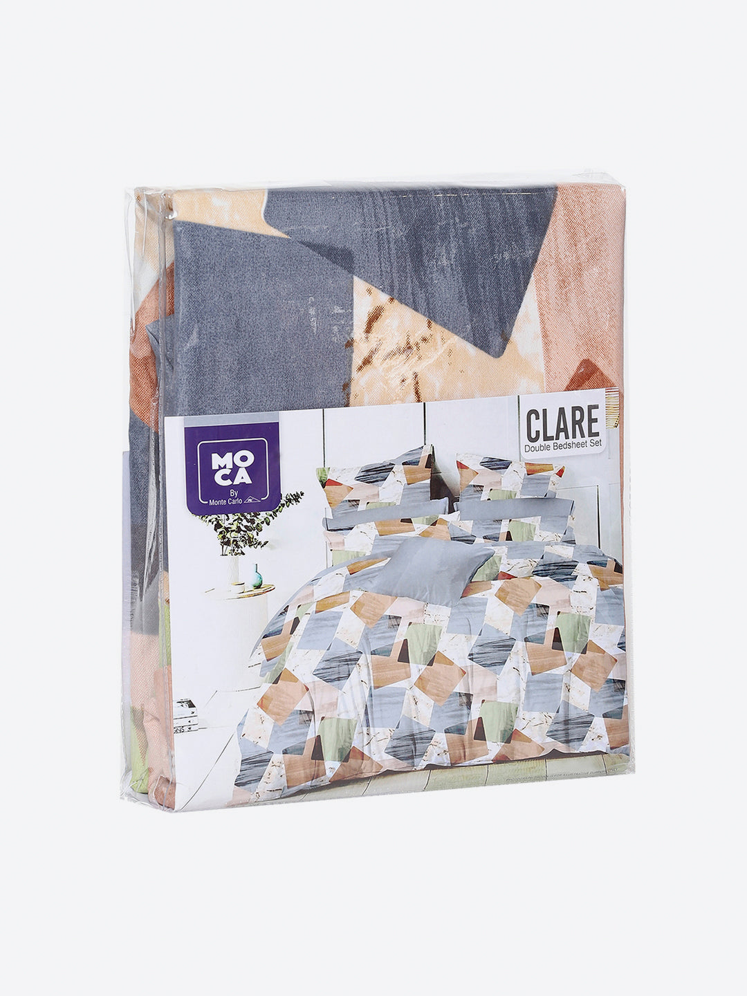 155 GSM Micro Double Bed 1 Bedsheet with 2 Pillow Cover (Clare)