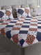 254 GSM Micro King Fitted Bed 1 Fitted Bedsheet with 2 Pillow Cover (Clare FT)