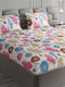 254 GSM Micro King Fitted Bed 1 Fitted Bedsheet with 2 Pillow Cover (Clare FT)