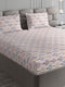 254 GSM Micro King Fitted Bed 1 Fitted Bedsheet with 2 Pillow Cover (Clare FT)
