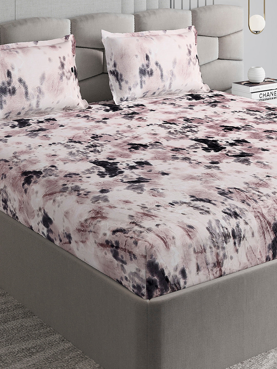 495 GSM Polyester King Bed 1 Bedsheet with 2 Pillow Cover (Gold Mine)