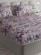 495 GSM Polyester King Bed 1 Bedsheet with 2 Pillow Cover (Gold Mine)