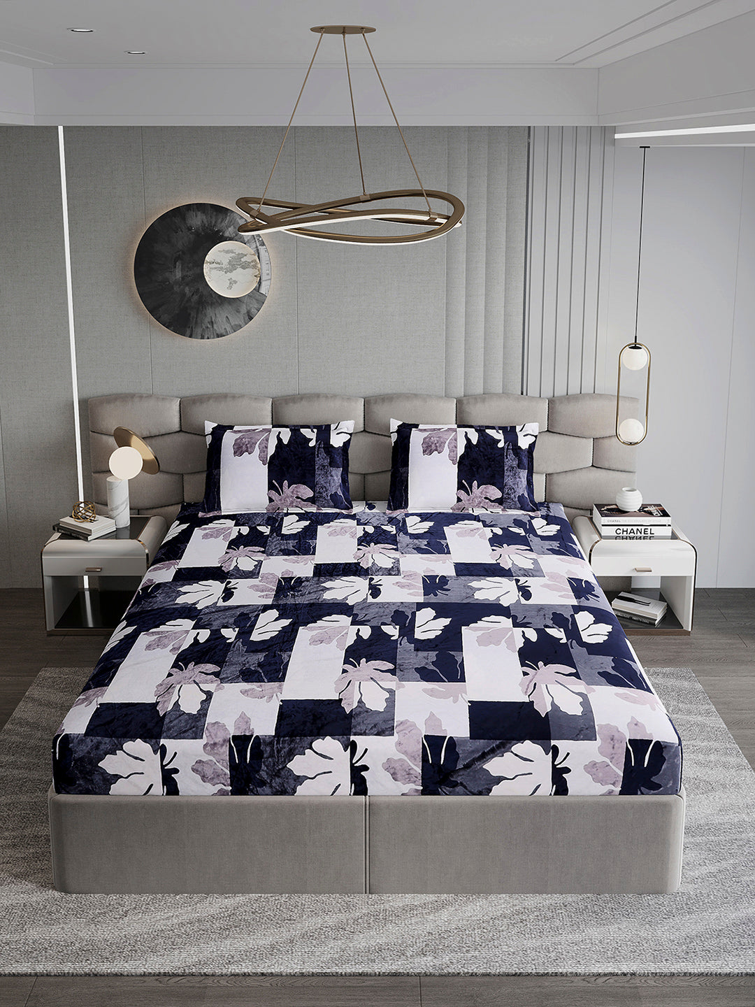 495 GSM 100% Polyester King Bed 1 Bedsheet with 2 Pillow Cover (Gold Mine)