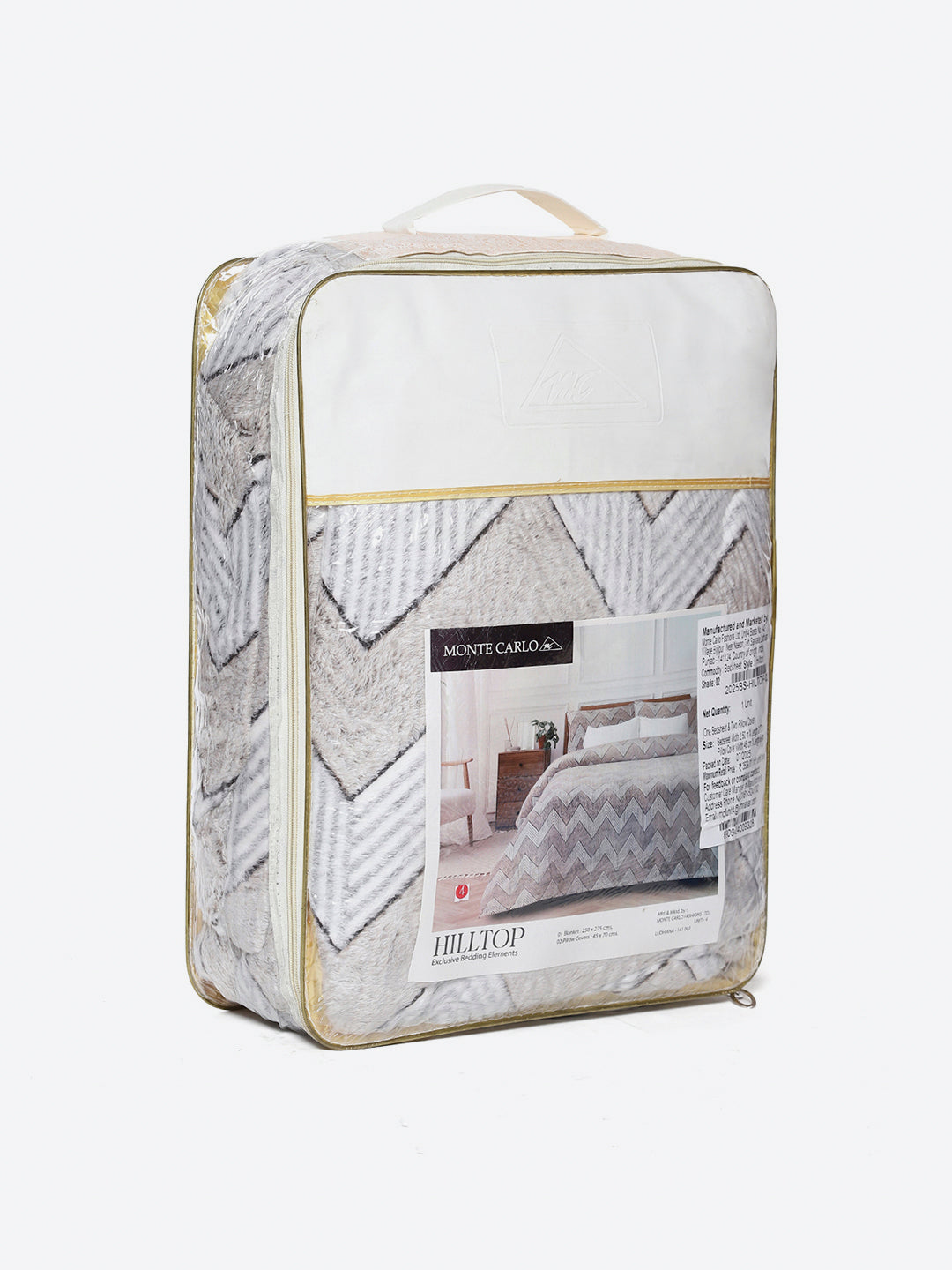 378 GSM 100% Polyester King Bed 1 Bedsheet with 2 Pillow Cover (Hill Top)