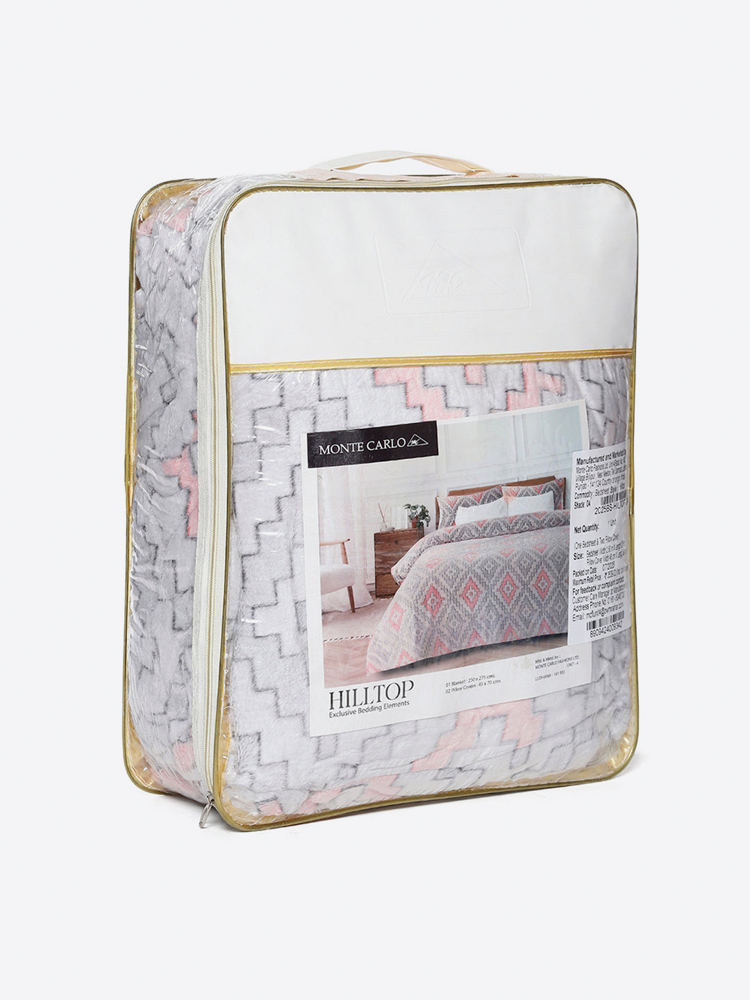 378 GSM 100% Polyester King Bed 1 Bedsheet with 2 Pillow Cover (Hill Top)