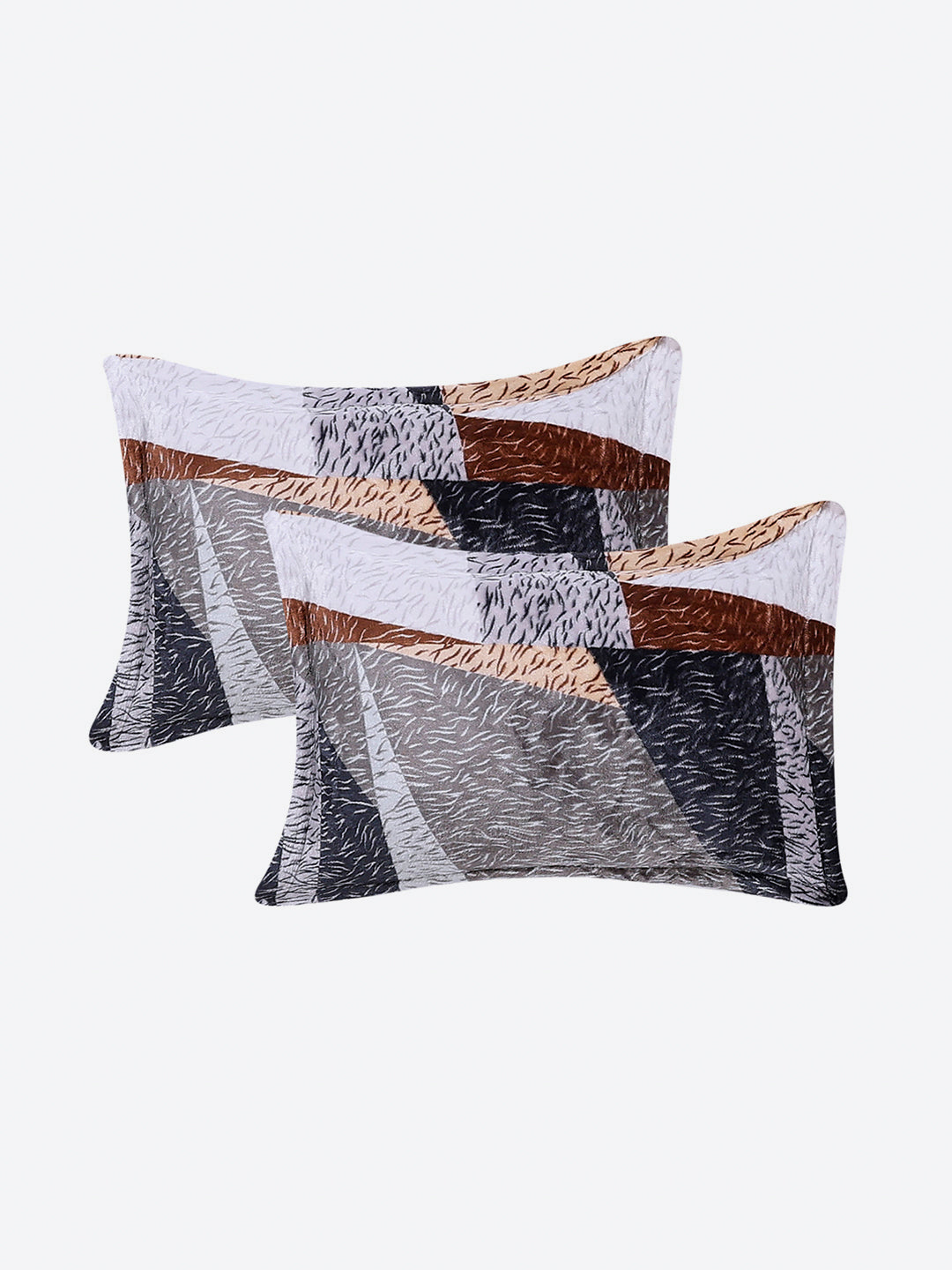 374 GSM Polyester Double Bed 1 Bedsheet with 2 Pillow Cover (Impression)