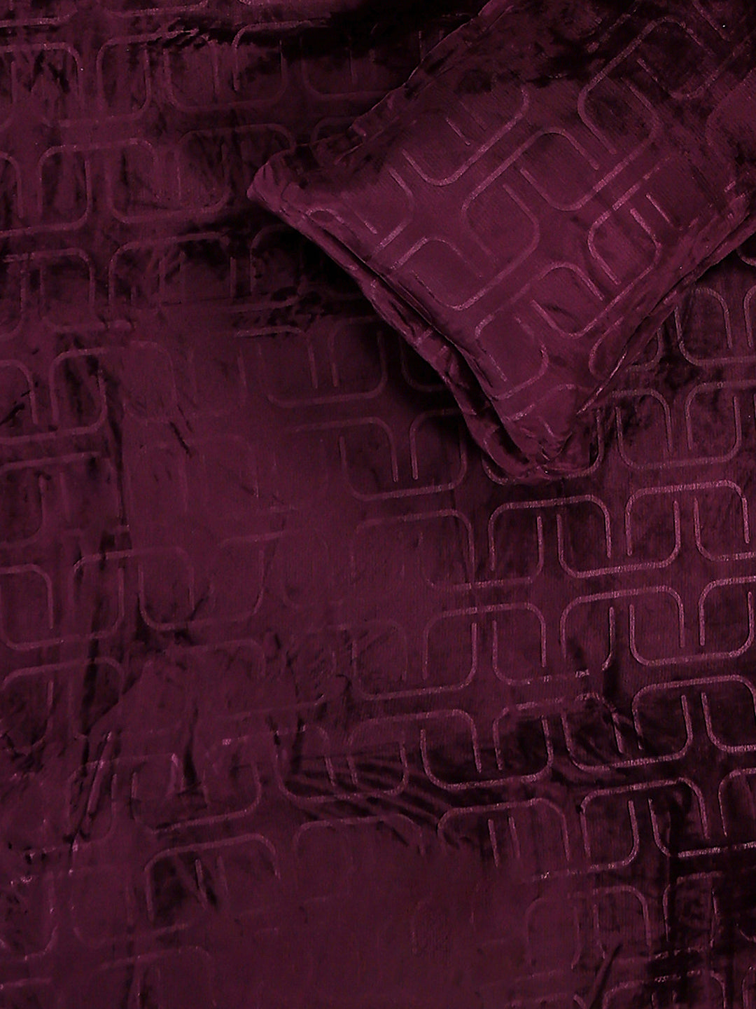 435 GSM Polyester Double Bed 1 Bedsheet with 2 Pillow Cover (Indigo)
