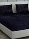 435 GSM Polyester Double Bed 1 Bedsheet with 2 Pillow Cover (Indigo)