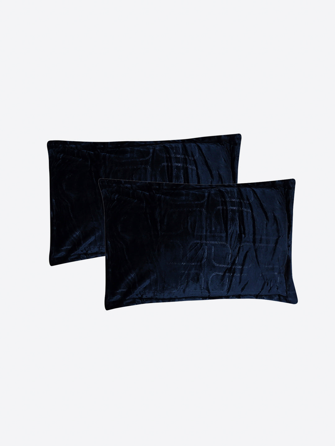 435 GSM Polyester Double Bed 1 Bedsheet with 2 Pillow Cover (Indigo)
