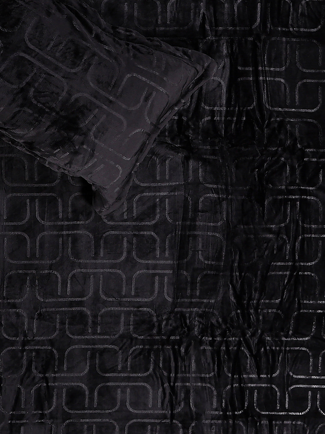 435 GSM 100% Polyester Double Bed 1 Bedsheet with 2 Pillow Cover (Indigo)