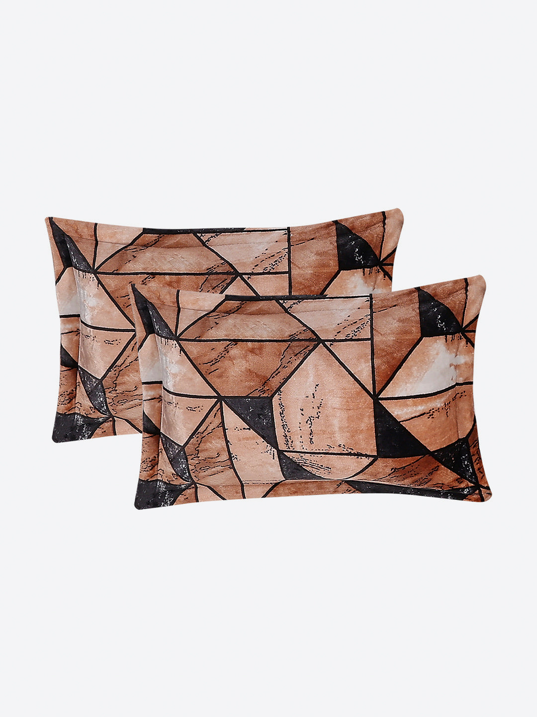 904 GSM 100% Polyester Double Bed 1 Bedsheet, 1 Duvet Cover & 2 Pillow Cover (Meteor 4 Pcs Set)