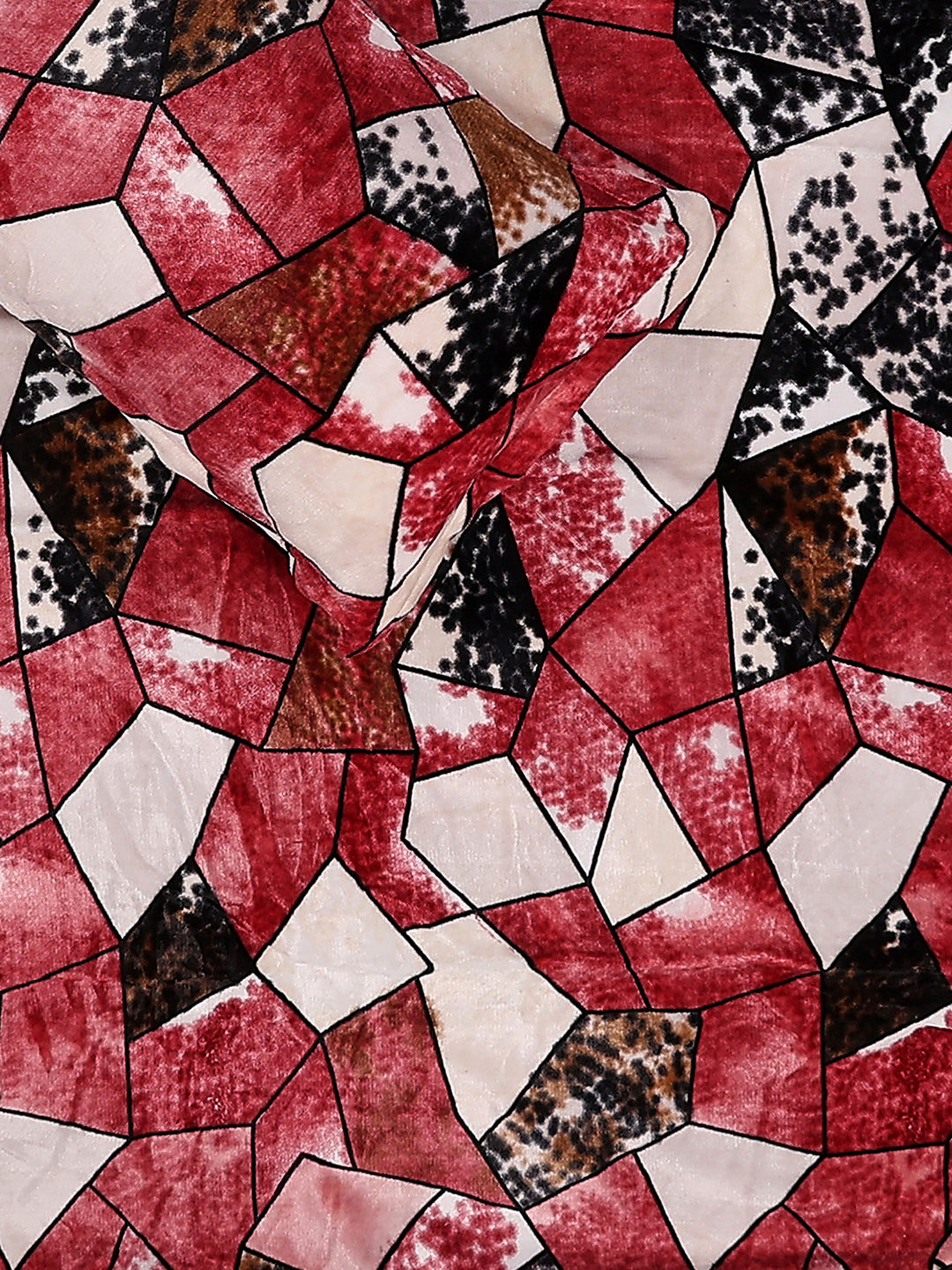 904 GSM 100% Polyester Double Bed 1 Bedsheet, 1 Duvet Cover & 2 Pillow Cover (Meteor 4 Pcs Set)