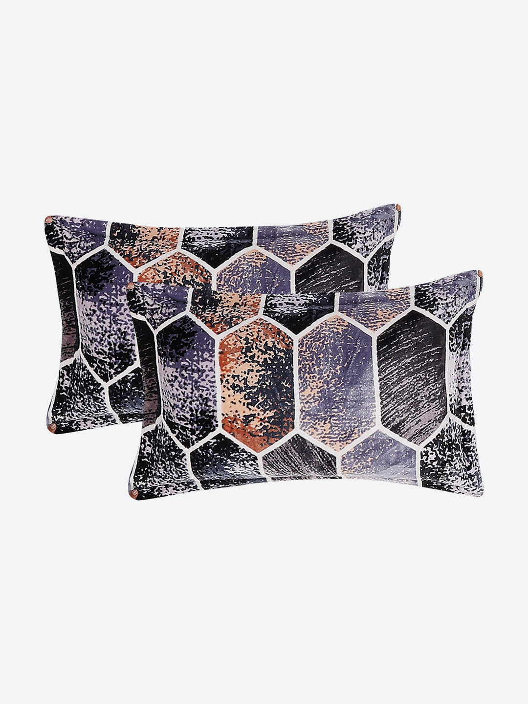 904 GSM 100% Polyester Double Bed 1 Bedsheet, 1 Duvet Cover & 2 Pillow Cover (Meteor 4 Pcs Set)