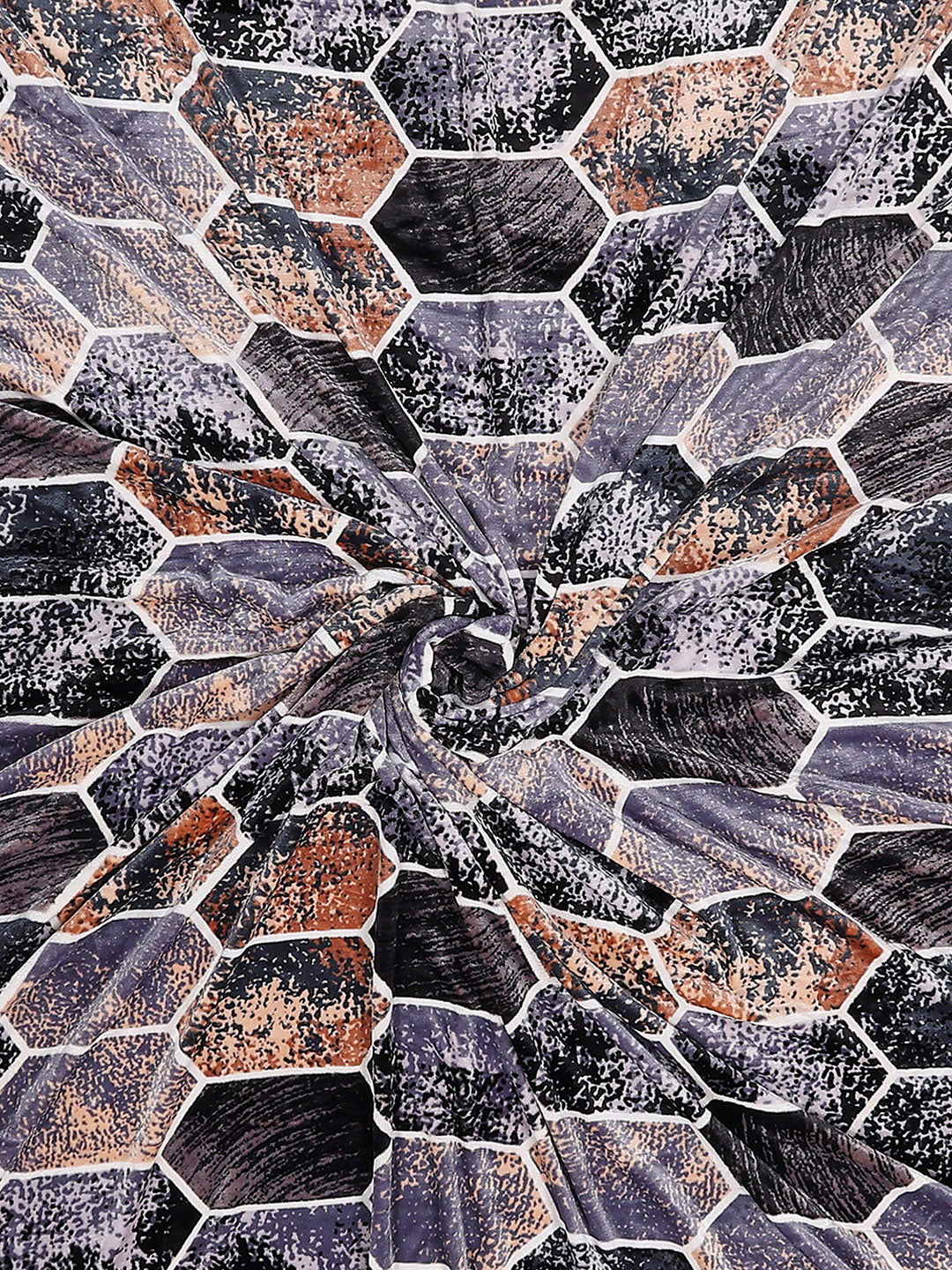 904 GSM 100% Polyester Double Bed 1 Bedsheet, 1 Duvet Cover & 2 Pillow Cover (Meteor 4 Pcs Set)