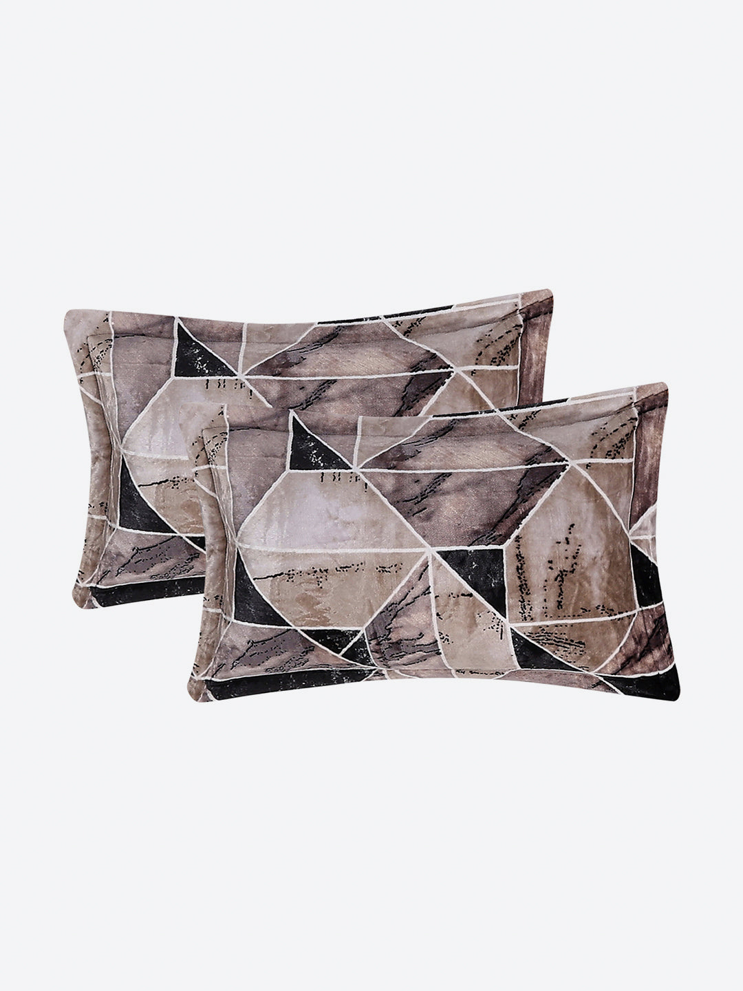 904 GSM 100% Polyester Double Bed 1 Bedsheet, 1 Duvet Cover & 2 Pillow Cover (Meteor 4 Pcs Set)