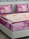 331 GSM 100% Polyester Double Bed 1 Bedsheet with 2 Pillow Cover (Miranda)