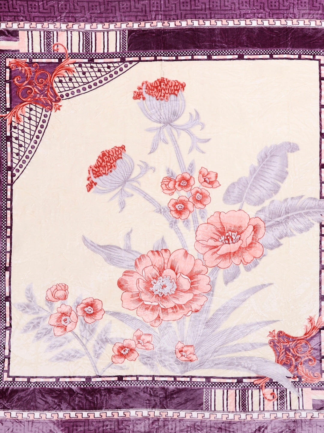 331 GSM 100% Polyester Double Bed 1 Bedsheet with 2 Pillow Cover (Miranda)