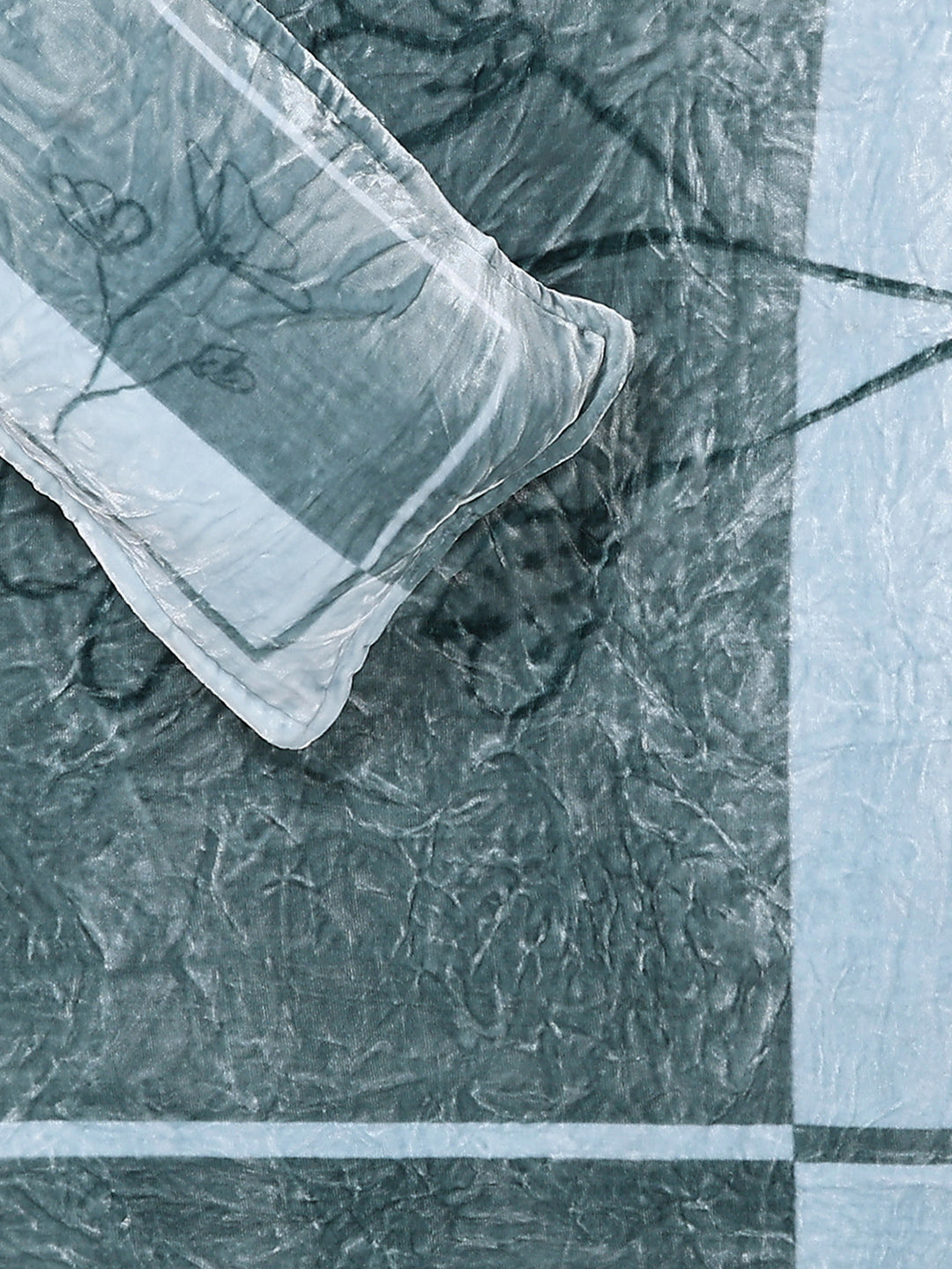 331 GSM 100% Polyester Double Bed 1 Bedsheet with 2 Pillow Cover (Miranda)