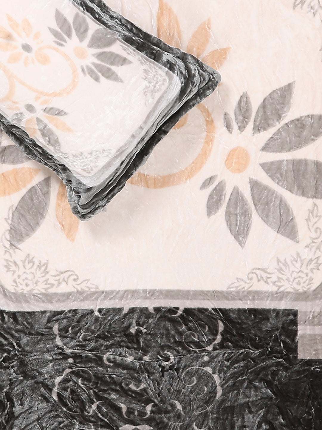 331 GSM 100% Polyester Double Bed 1 Bedsheet with 2 Pillow Cover (Miranda)