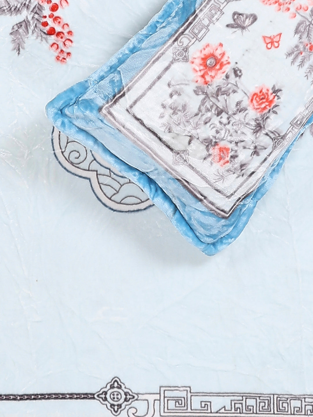 331 GSM 100% Polyester Double Bed 1 Bedsheet with 2 Pillow Cover (Miranda)