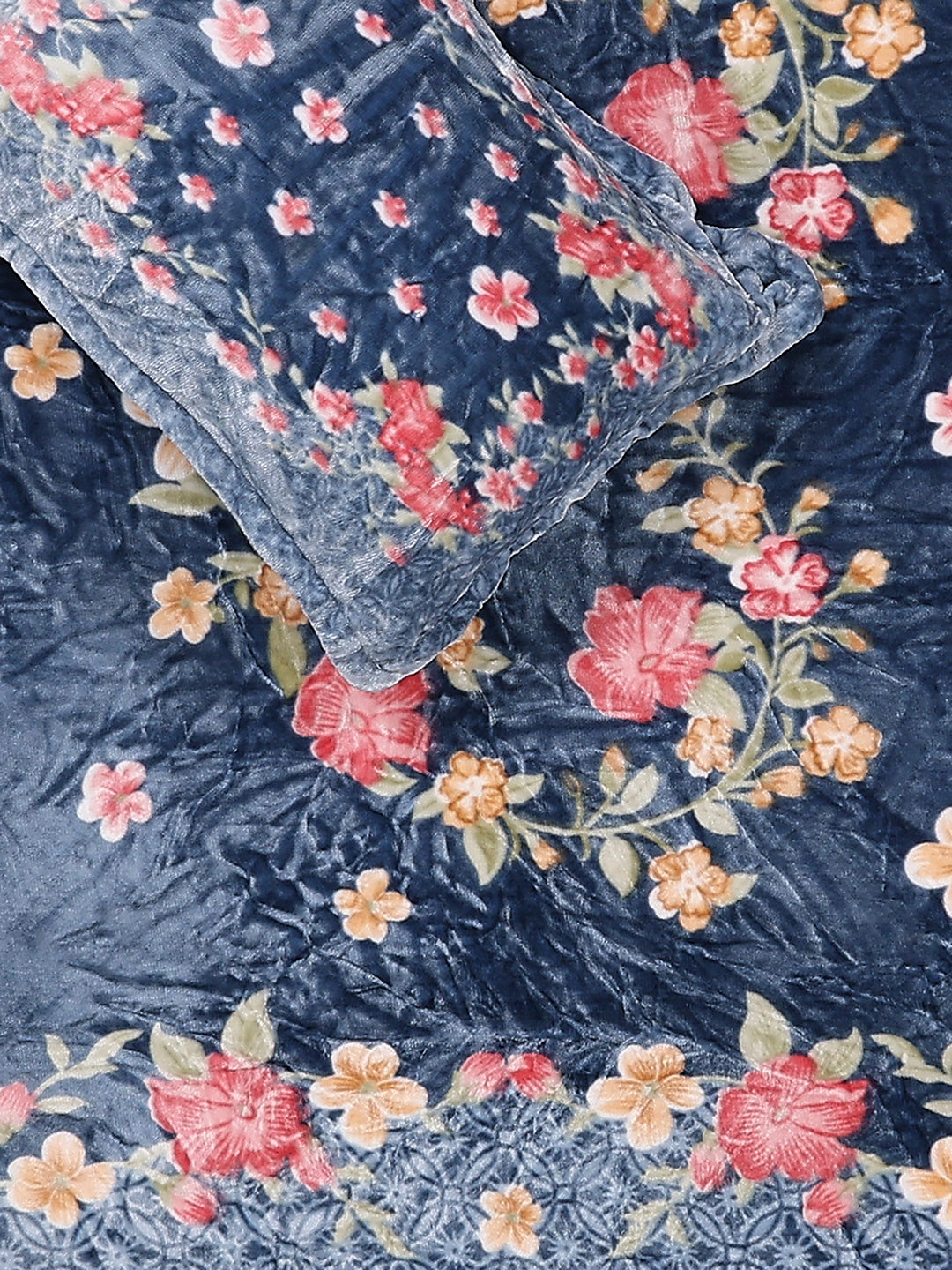 331 GSM 100% Polyester Double Bed 1 Bedsheet with 2 Pillow Cover (Miranda)