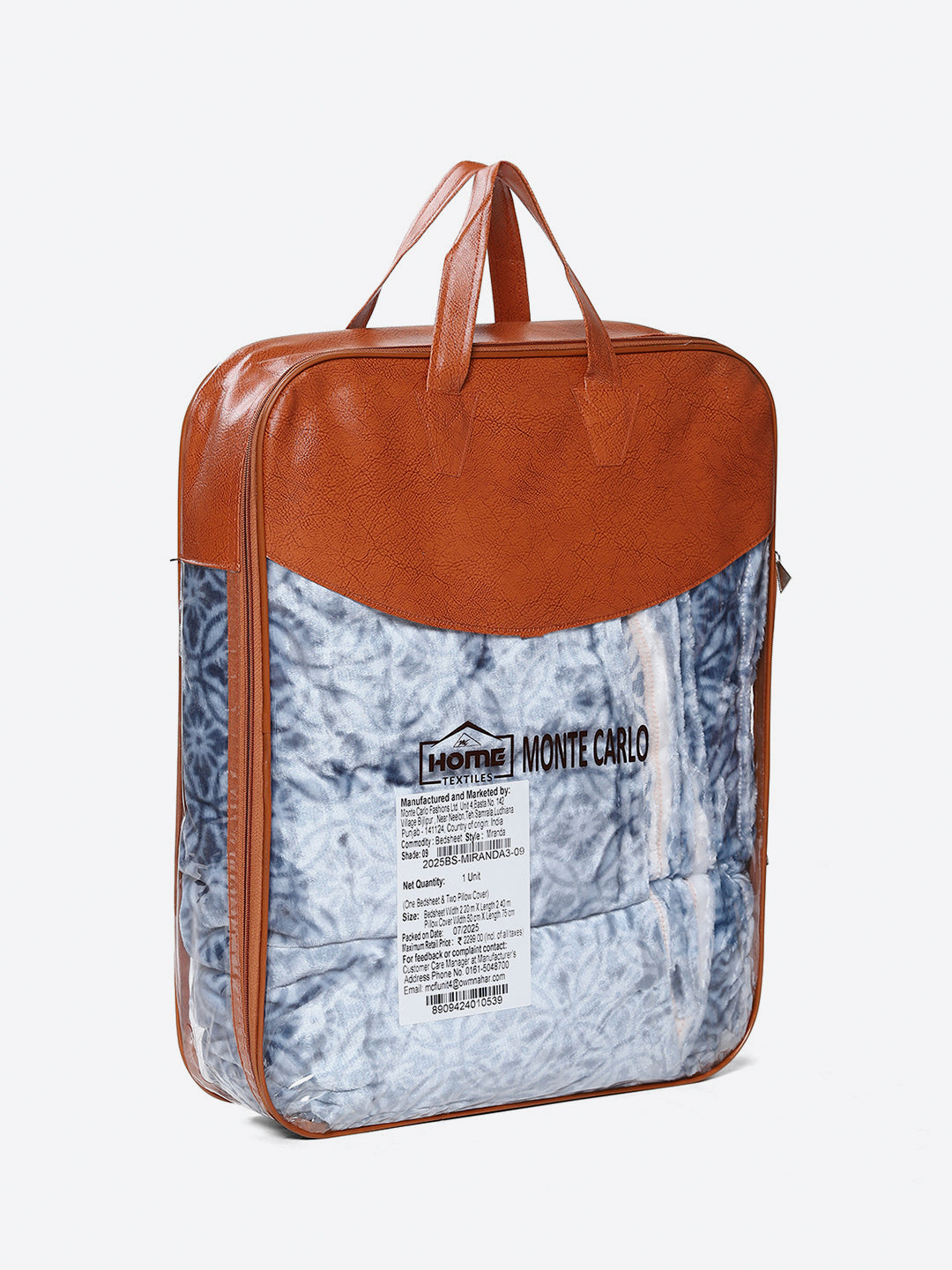 331 GSM 100% Polyester Double Bed 1 Bedsheet with 2 Pillow Cover (Miranda)