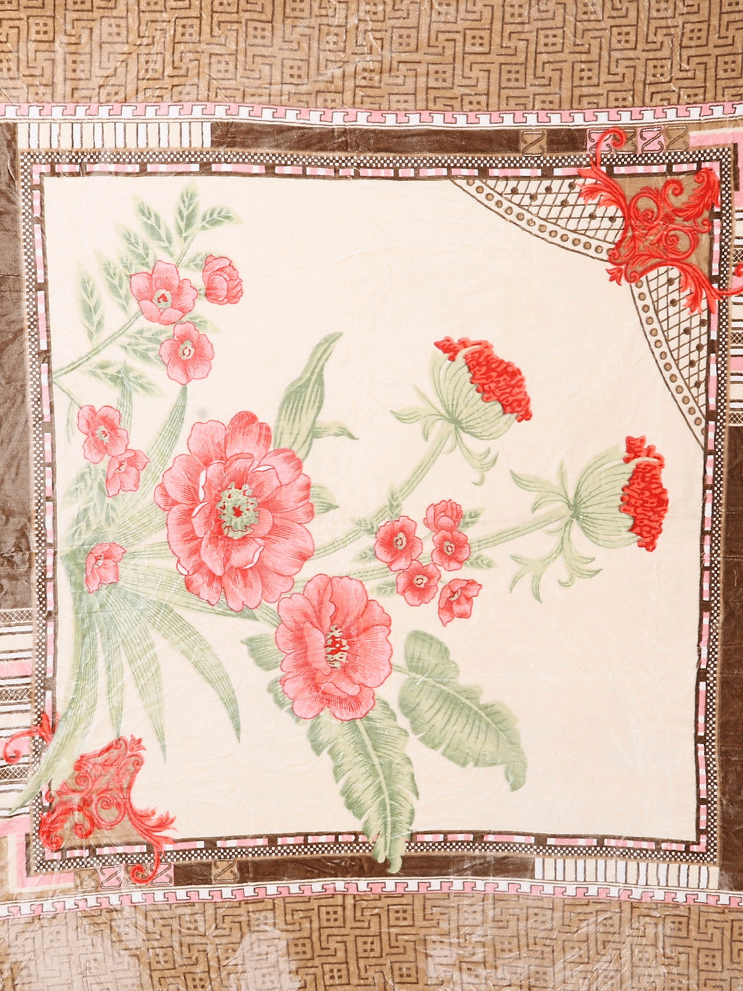 331 GSM 100% Polyester Double Bed 1 Bedsheet with 2 Pillow Cover (Miranda)