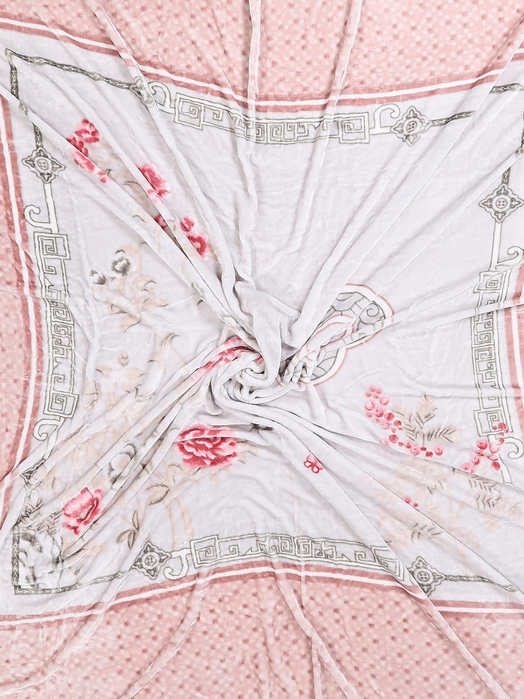 331 GSM 100% Polyester Double Bed 1 Bedsheet with 2 Pillow Cover (Miranda)