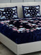 331 GSM 100% Polyester Double Bed 1 Bedsheet with 2 Pillow Cover (Miranda)