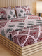 487 GSM Polyester Double Bed 1 Bedsheet, 2 Pillow Cover & 2 Cushion Case (Pristine 4 Pcs Set)