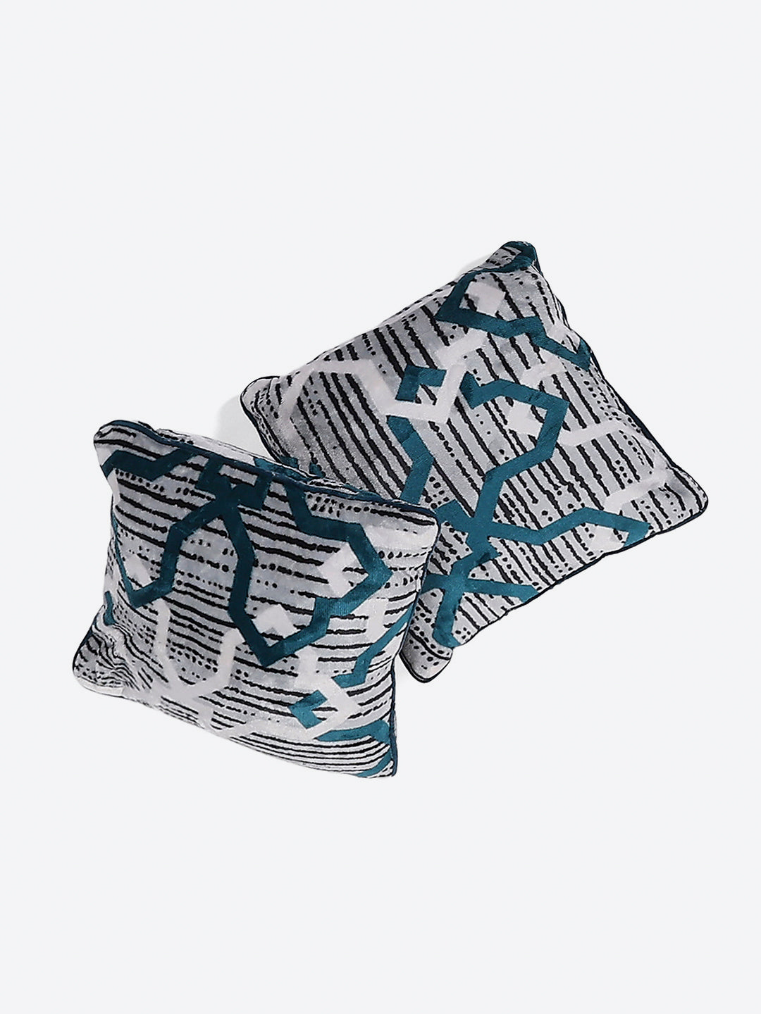 487 GSM 100% Polyester Double Bed 1 Bedsheet, 2 Pillow Cover & 2 Cushion Case (Pristine 4 Pcs Set)