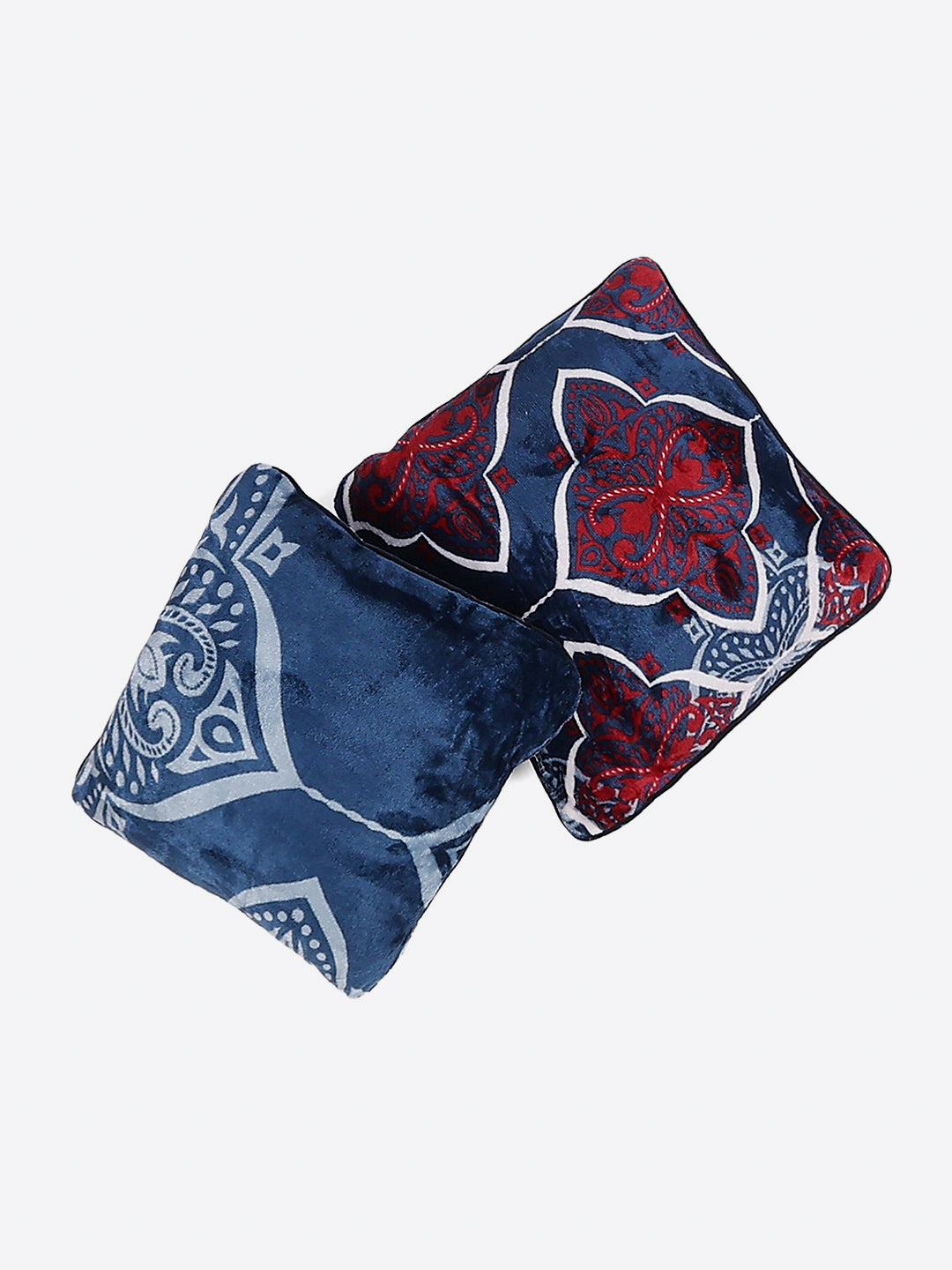 487 GSM 100% Polyester Double Bed 1 Bedsheet, 2 Pillow Cover & 2 Cushion Case (Pristine 4 Pcs Set)