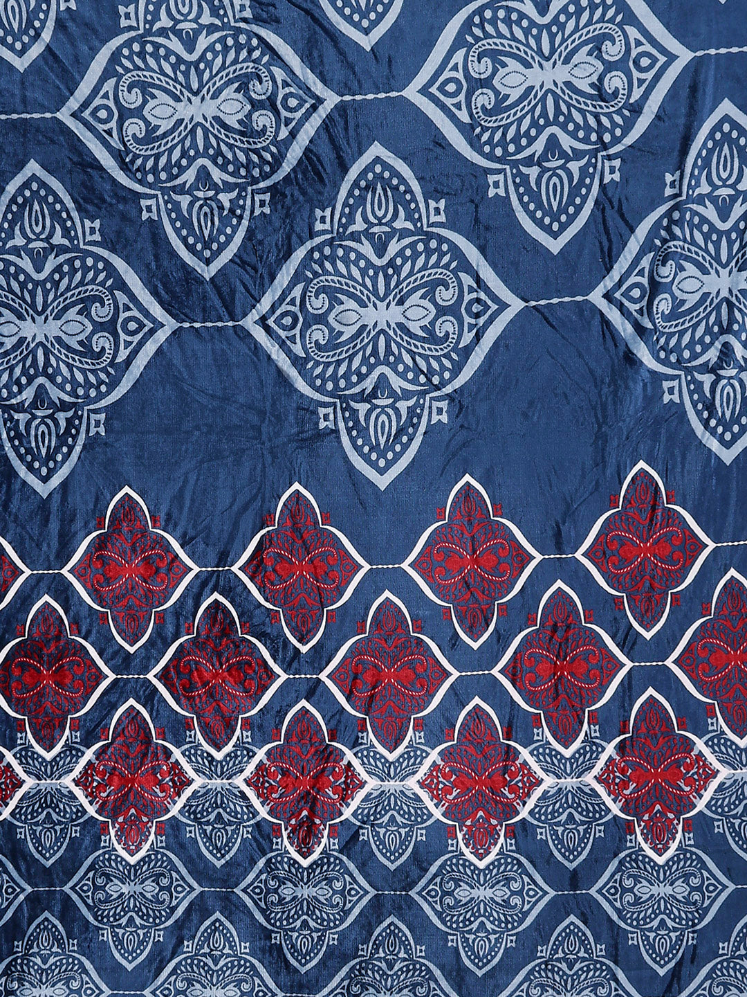 487 GSM 100% Polyester Double Bed 1 Bedsheet, 2 Pillow Cover & 2 Cushion Case (Pristine 4 Pcs Set)