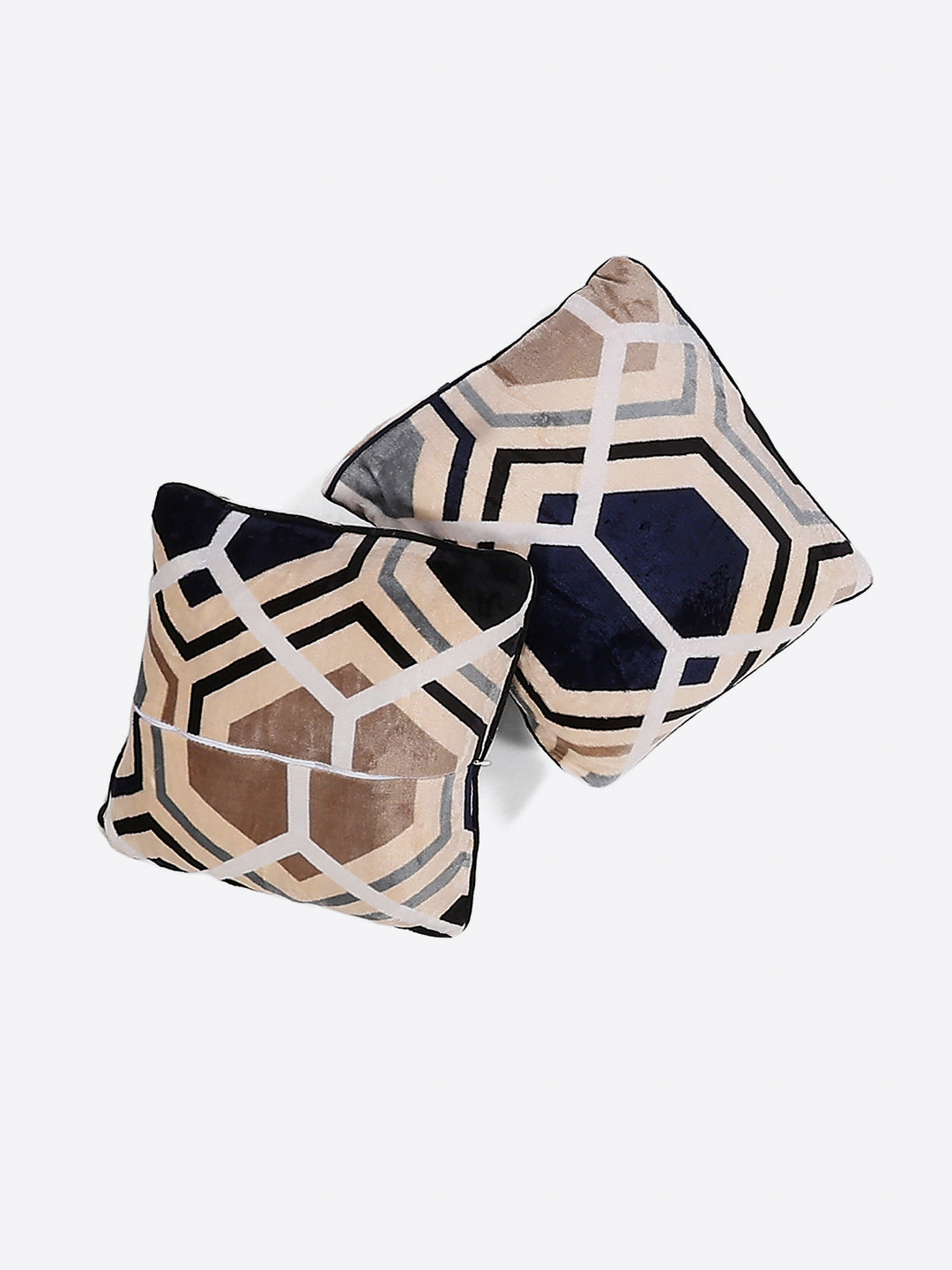 487 GSM 100% Polyester Double Bed 1 Bedsheet, 2 Pillow Cover & 2 Cushion Case (Pristine 4 Pcs Set)