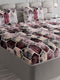 371 GSM Polyester King Bed 1 Bedsheet with 2 Pillow Cover (Rubina King)