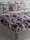 404 GSM Polyester Double Bed 1 Bedsheet with 2 Pillow Cover (Ruby Gold)