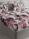 404 GSM Polyester Double Bed 1 Bedsheet with 2 Pillow Cover (Ruby Gold)