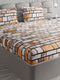 404 GSM Polyester Double Bed 1 Bedsheet with 2 Pillow Cover (Ruby Gold)