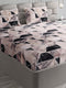404 GSM Polyester Double Bed 1 Bedsheet with 2 Pillow Cover (Ruby Gold)
