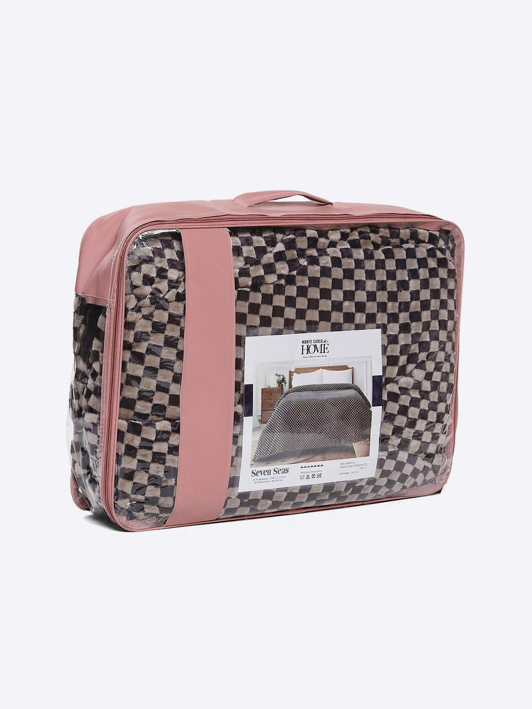 393 GSM 100% Polyester King Bed 1 Bedsheet with 2 Pillow Cover (Seven Seas)