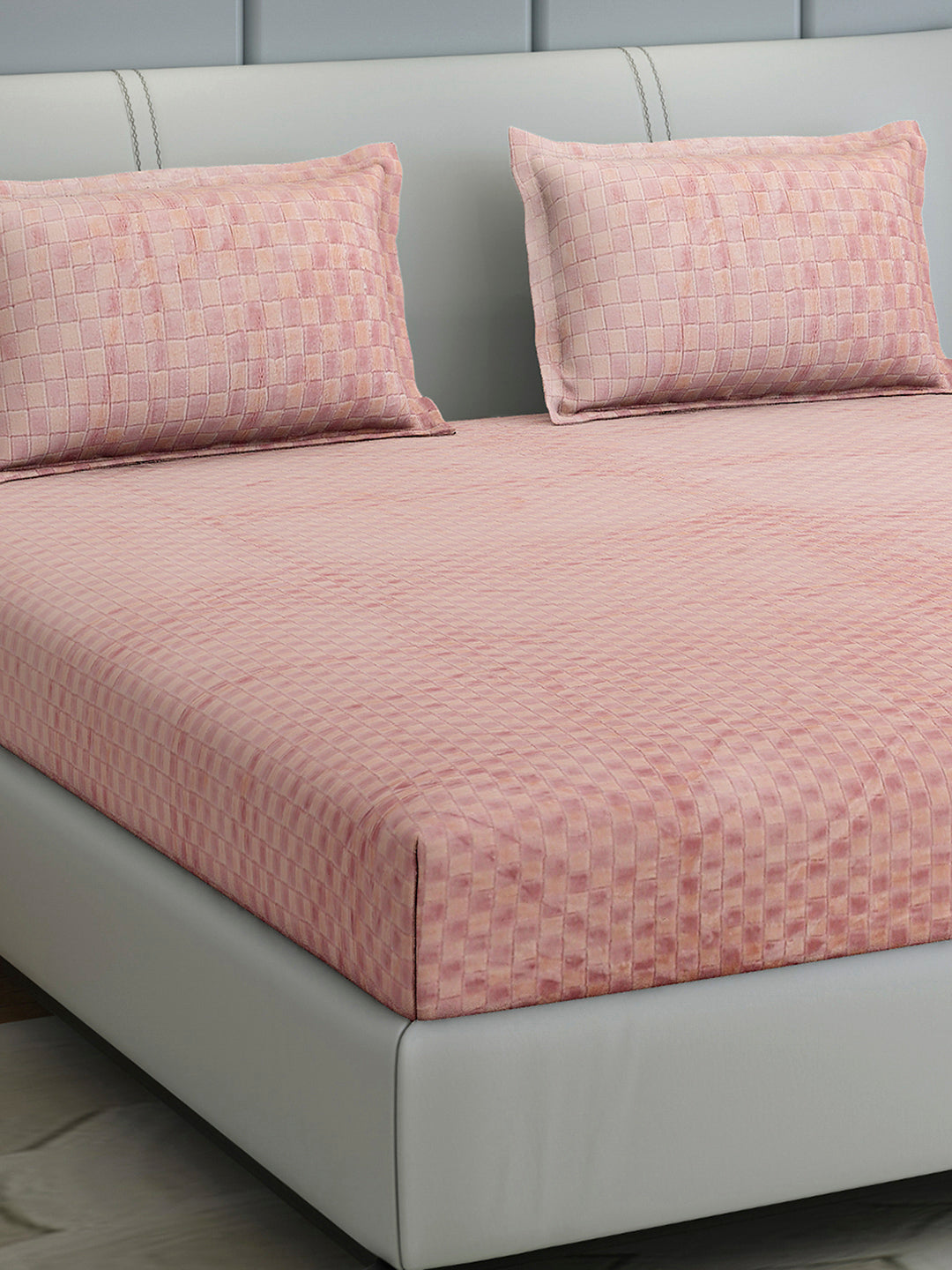 393 GSM 100% Polyester King Bed 1 Bedsheet with 2 Pillow Cover (Seven Seas)